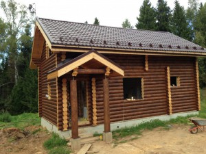Строительство бревенчатого дома. Продажа участков в Дмитровском районе.